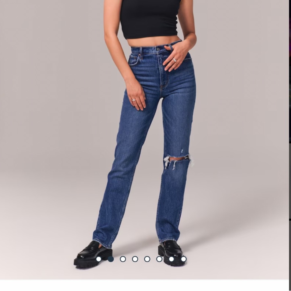 Abercrombie & Fitch Blue Straight Leg Jeans